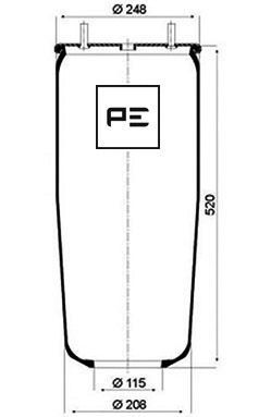 PE AUTOMOTIVE Metallipalje, ilmajousitus 084.019-71A